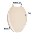 thumbnail image 4 of ASIENTO WC ELONGADO HUESO FOSET 49906 FOSET AWC-45H, 4 of 4