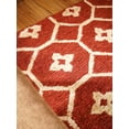 thumbnail image 4 of Hand Knotted Sumak Jute Eco-Friendly Area Rugs - 4'X6', Rectangle Shape, Red Beige Color, Floral Pattern, High Pile, Natural Fiber, Outdoor Indoor Handmade Area Rugs For Living Room (J00076), 4 of 10
