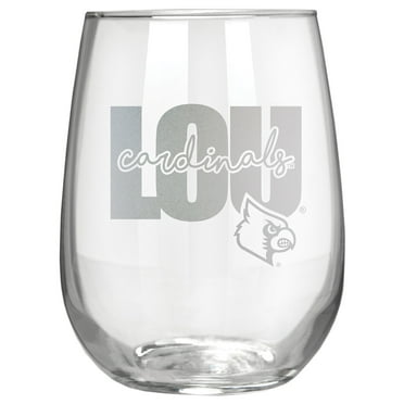 Louisville Cardinals Etched 17oz. City Stemless Wine Glass