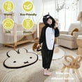 thumbnail image 4 of Cat Onesie Kids CANASOUR Black Cartoon Animal Pajamas Polyester Suit for Girls and Boys 8-10 Years, 4 of 6