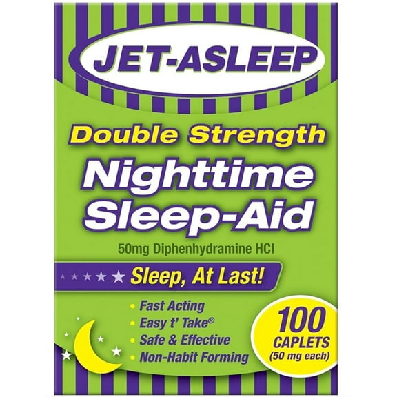 Jet-Asleep Double Strength Nighttime Sleep-Aid 100Count