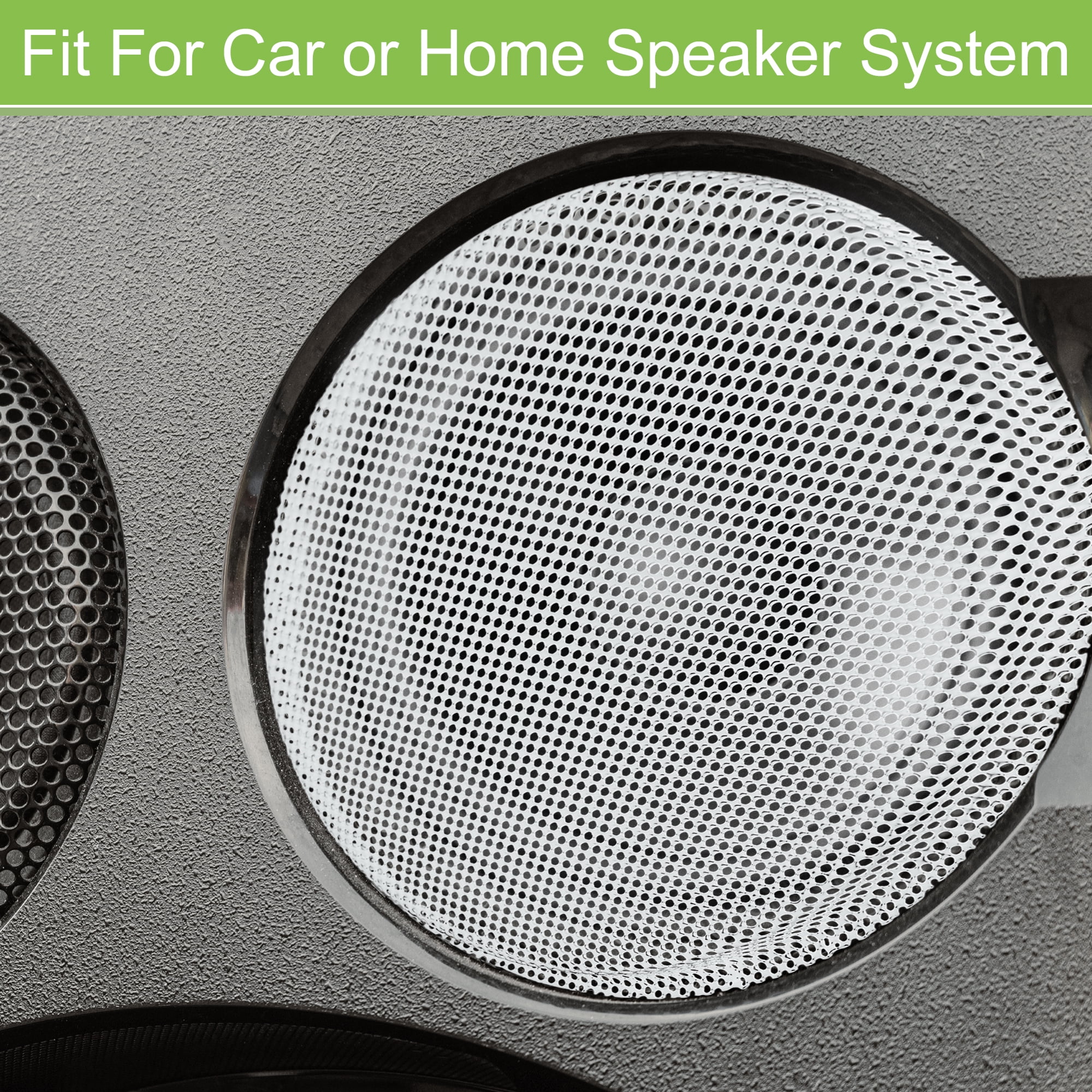 Unique Bargains 2 Pack 3.5 Inch Speaker Grill Mesh for Audio Subwoofer 7.20"x 7.60"x 0.43"