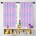 thumbnail image 5 of Blackout Kids Curtains,Pink Purple Cat Eye Skull Butterfly Pattern Childrens Insulated Curtains Set Of 2,Bedroom Essentials,Toddler Room Decor 42"x54", 5 of 5