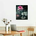 thumbnail image 3 of Nawypu Pink Lotus Flower Wall Art Zen Floral Canvas Prints Water Lily Bloom Picture Meditation Spiritual Room Decor Artwork Frame, 3 of 5