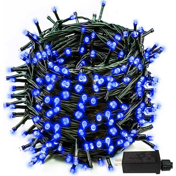 65Ft 200 Led Twinkle Christmas String Lights, Plug In Fairy Lights For Christmas Tree, Patio, Garden, Party, Wedding Outdoor Indoor Decorations(Blue)
