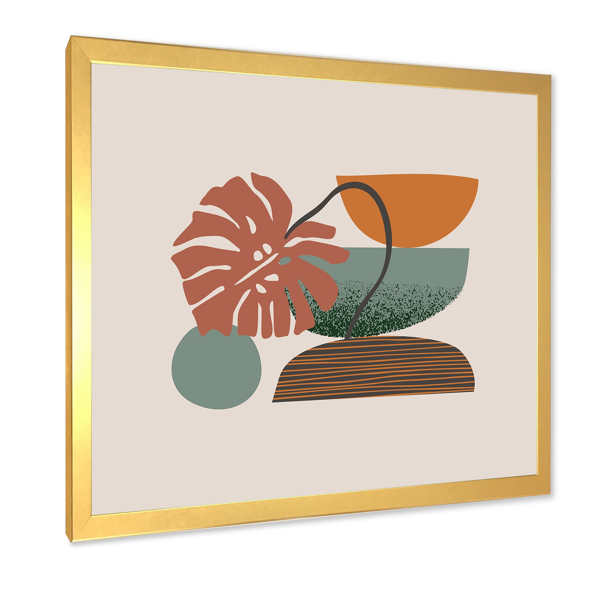 Designart 'Abstract Colorful Geometric Art Collage III' Modern Framed Art Print