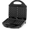 thumbnail image 2 of Salton Essentials - 2 Slice Belgian Style Waffle Maker, Non-Stick Plates, Black, 2 of 3