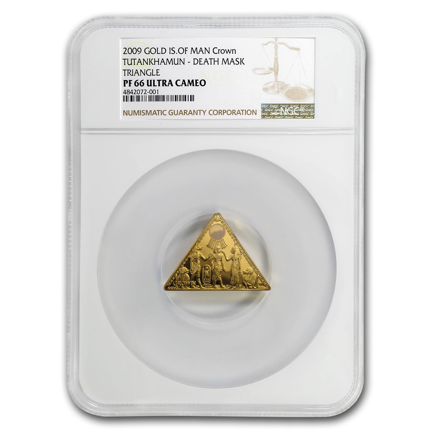 2009 Isle of Man 1 oz Gold King Tut Triangle Crown PF-66 NGC