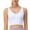 White, variant on Bxsruta Sports Bra Womens Longline Padded Yoga Bras Workout Fitness Crop Tank Top Rose Gold S