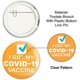 thumbnail image 3 of 9 unidades de botones con el lema "Me vacuné contra el COVID-19". Botones para hombre/mujer, para médicos, enfermeras y hospitales. Botones naranjas de 2-1/4 pulgadas., 3 of 7