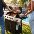 thumbnail image 2 of KingChii 4-Burner Propane Gas Grill with Side Burner and Side Table, Stainless Steel Outdoor BBQ Grill for Camping Patio Cooking, 2 of 15