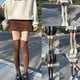 thumbnail image 2 of Medias por encima de la rodilla con parte superior holgada para mujer Calcetines largos hasta el muslo de punto acanalado para estudiantes, 2 of 5