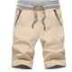 thumbnail image 2 of ICHUANYI Clearance Mens Casual Comfortable Workout Shorts Drawstring Zipper Pockets Elastic Shorts(Beige, M) Ichuanyi Ichuanyi, 2 of 5