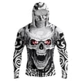 thumbnail image 5 of UPF 50+ Fishing Shirts for Men 3d Skull Motorcycle Riding Balaclava Hooded Tee with Face Cover for Outdoor Hiking, Swimming and Running, 5 of 7