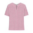 thumbnail image 4 of XuJwPNcy Summer Tops for Women Fashion V Neck Short Sleeve Shirts Casual Baggy Striped Printed Tops, 4 of 5