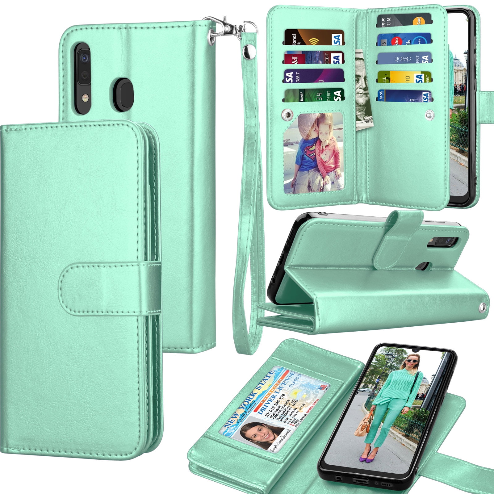 Galaxy Note 10 Case, Galaxy Note 10 Wallet Case, Luxury Cash Credit
