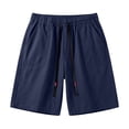 thumbnail image 6 of Tqcoqu Elastic Drawstring Waist Bermuda Shorts for Women,Loose Fit Summer Casual Shorts with Big Patch Pocket,Dark Blue Women's M-XXXXL, 6 of 6