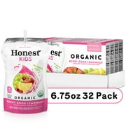 Honest Kids Berry Good Lemonade Organic Fruit Juice Drink, 6.75 fl oz, 32 Pack