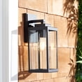 thumbnail image 4 of SAFAVIEH Rinnah 2-Light A19 Bronze Steel Wall Sconce with Black Shade, Set of 2, 4 of 8