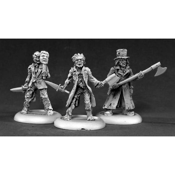 Reaper Miniatures Urban Zombies (3) #50066 Chronoscope Metal D&D RPG Mini Figure