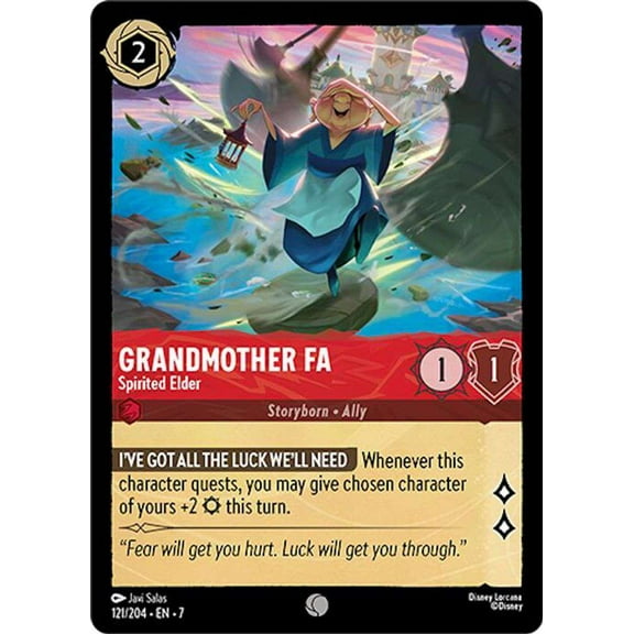 Disney Lorcana Archazia's Island Common Grandmother Fa - Spirited Elder #121