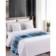 thumbnail image 4 of Xipuska Blue Mountain Bed Runners for King Size Bed, Decorative Bed Throws for Foot of Bed, Modern Art Farmhouse Forest Bed Runner Sofa Throw Bedding Scarf Protector Slipcover for Bedroom/Hotel, 4 of 6