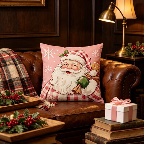 Christmas Printed Pillow Covers Festive Xmas Throw Cushion Cases Winter Decoration