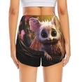 thumbnail image 2 of Lsque Adorable Fluffy Bat Printed Women's Running Shorts with Liner Pockets,Elastic Quick Dry Workout Athletic Gym Yoga Shorts,Womens High Waist Shorts-X-Large, 2 of 9