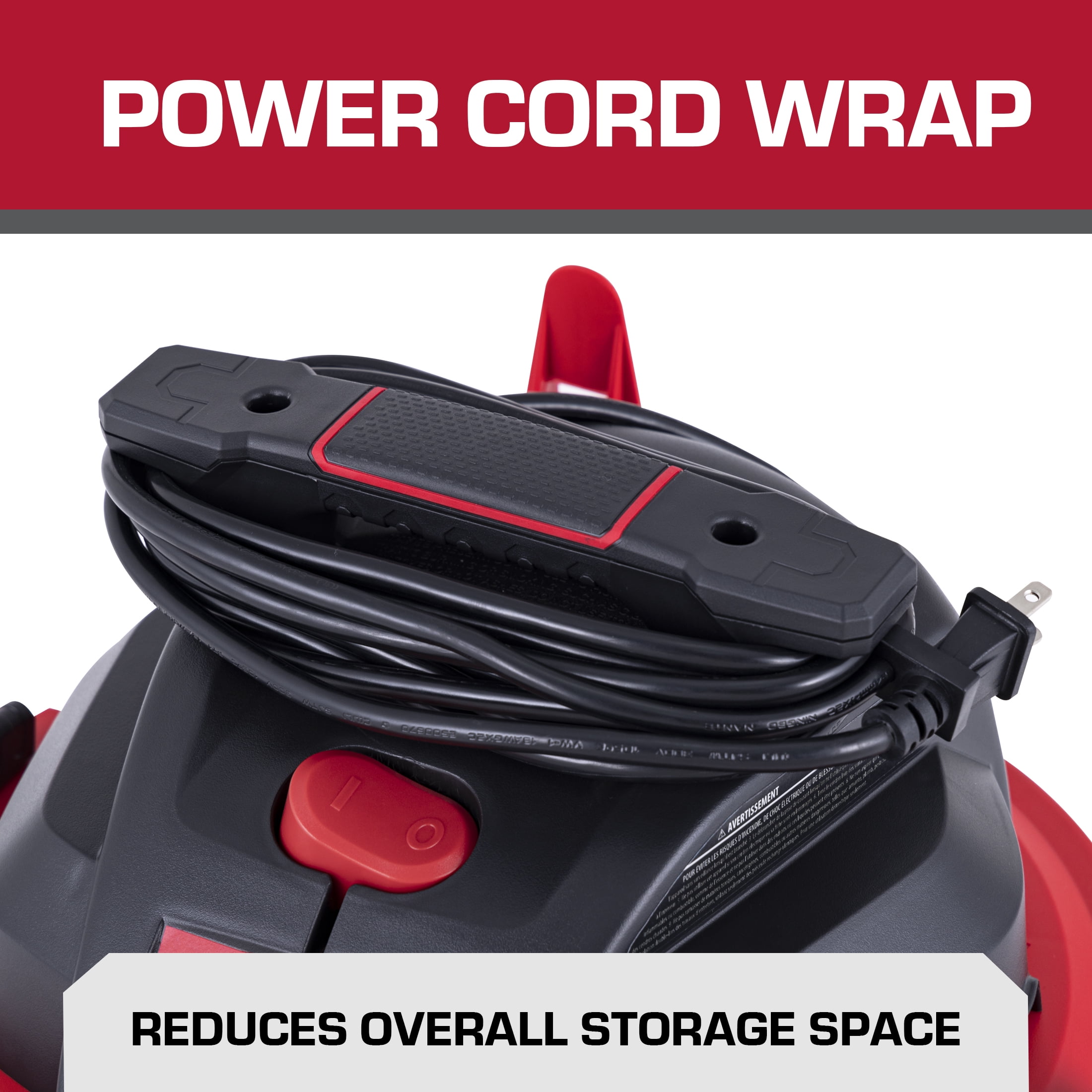 Hyper Tough 12 Gallon 6HP Poly Wet/Dry Vacuum for Home, Car, Garage & Workshop