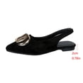 thumbnail image 7 of DIVVce Flats For Women Pointed Toe Slingback With Large Metal Buckle Slip On Footwear For Casual Dressy Daily, 7 of 7