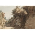 thumbnail image 3 of Francis Towne 14x11 Black Modern Framed Museum Art Print Titled - A View Near the Arco Scuro, Looking Towards the Villa Medici, Rome (1785), 3 of 5