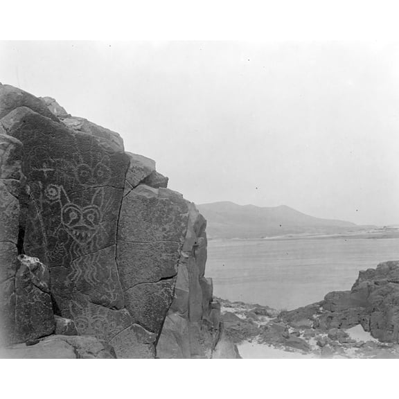 Print: Petroglyphs--Wishham, 1910