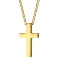thumbnail image 1 of Versículo de la Biblia Fe Oración Cruz Colgante Simple para Hombres Mujeres, Regalo Religioso de Acero Inoxidable, 1 of 4