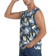 thumbnail image 3 of Haiem Men's Penguin Arctic Adventure Print Tank Tops Summer Sleeveless Cut Off Workout T-Shirts Fitness Vest Athletic Undershirts-XX-Large, 3 of 8