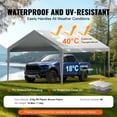 thumbnail image 2 of VEVOR Carport Replacement Canopy Cover 12 x 20 ft, Garage Top Tent Shelter Tarp Heavy-Duty Waterproof & UV Protected, Easy Installation with Ball Bungees,Grey (Only Top Cover, Frame Not Include), 2 of 9