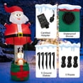 thumbnail image 4 of Spaco 8 Ft Inflatable Santa Claus and Reindeer with Self-Inflating Function, Christmas Inflatable Hot Air Balloon Decoration, Inflatable Santa Claus and Reindeer for Outdoor as Patio, Yard, Red, 4 of 5