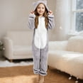 thumbnail image 3 of RUTAYY Children Girls Jumpsuits Soft Long Sleeve Color Block with Hooded Comfortable Loungewear Classic Stylish Romper, 3 of 5