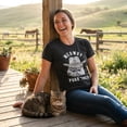 thumbnail image 4 of Womens Meowdy Purr'tner T Shirt Hilarious Cowboy Cat Tee Kitty Owner Gift Womens Graphic Tees, 4 of 9