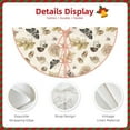 thumbnail image 3 of Rateoe nuts leaf Butterfly Pattern Christmas Tree Skirt with Ties, Christmas Tree Decorations, Farmhouse Christmas Decor Xmas Holiday Decorations-30", 3 of 6