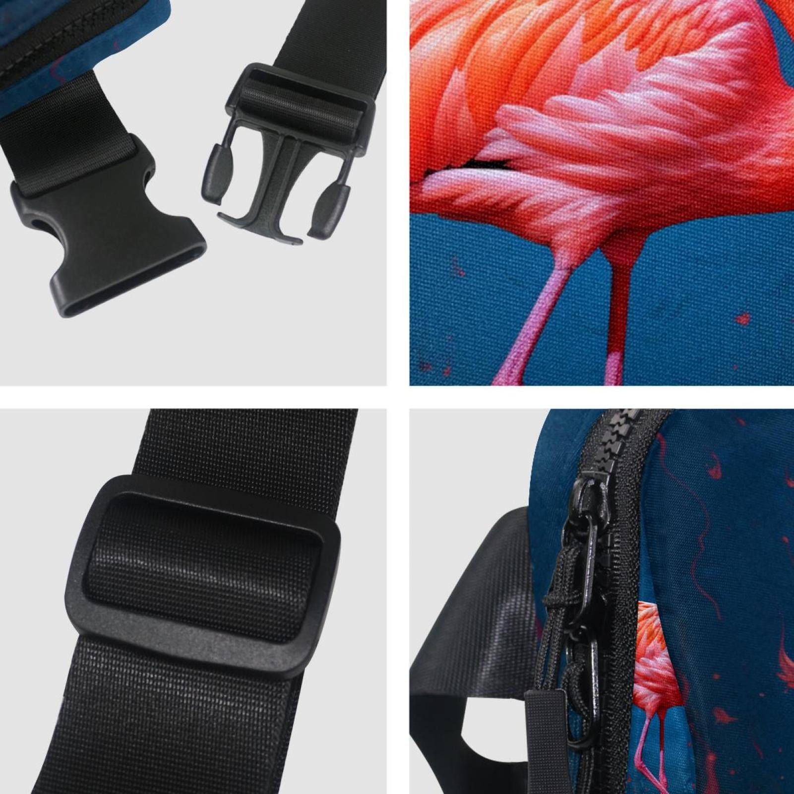 Flamingo Lightweight Adjustable Waist Bag with Extension Strap for Men and Women - Fanny Pack Money Belt