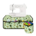 thumbnail image 2 of SEANATIVE Green Avocado Sewing Machine Mat with Pockets for Sewing Accessories Anti Dust Sewing Machine Table Mats for Most Standard Sewing Machine Tables, 2 of 6