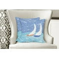 thumbnail image 4 of Ambesonne Nautical Throw Pillow Cover 2 Pack, Grunge Sailboats Ocean, 24", Pale Blue, 4 of 6