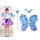 thumbnail image 5 of Disfraz de mariposa para niñas, fácil de usar, con alas de mariposa y diadema para festividades. azul, 5 of 8