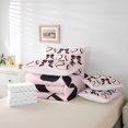 thumbnail image 6 of Feelyou Baseball Sports Bedding Comforter Set 7pcs, Kawaii Pink Bowknot Full Bedding Set, 6 of 8