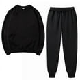 thumbnail image 2 of Dxzfnsa Plus Size Sets for Women Women's Fashion Solid Color Sweatsuits Round Neck Long Sleeve Pullovers Drawstring Sweatpants Casual Sports 2pcs Sets, 2 of 5
