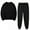 Black, variant on Brilliant 2 Piece Outfit for Women Sexy Summer Outfits for Women Women's Solid Round Neck Pullover Casual Sports Pants Sports Set Black XXXL