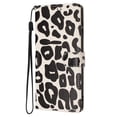 thumbnail image 2 of Leather For Google Pixel 11 Pro XL 6.8-inch Leopard Print Wallet Case, With Card Holder,Wristband,Magnetic Clasp Kickstand Folio Cover,Black,For Pixel 11 Pro XL, 2 of 6