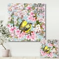 thumbnail image 4 of Designart ' Birds On Pink Cherry Sakura and Apple Flowers II ' Traditional Canvas Wall Art Print, 4 of 4