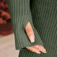 thumbnail image 4 of Karymi Wedding Guest Dresses for Women Turtleneck Sweater Dress, Long Sleeve Oversized Loose Fit Side Split Hem Warm Casual Shift Dresses, 4 of 6