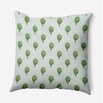 20" x 20" Simply Daisy Artichokes Pattern Polyester Indoor/Outdoor Pillow, Pale Green Qty 1
